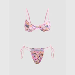 Cider [4 colors, size 2-10] Floral Underwire Bikini Swimsuit