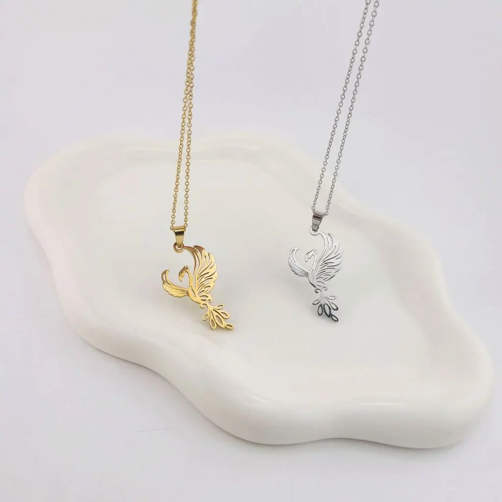 FWJ 1.5MM Link Phoenix Gold Statement Chain, Stainless Steel Adjustable Chain Jewelry Necklaces, 16" Costume Necklace, Adjustable Necklace