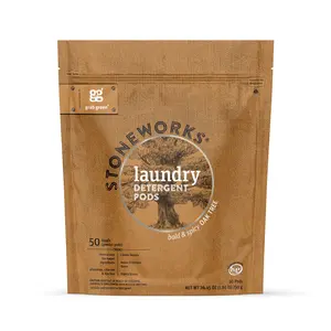 grab green Stoneworks Laundry Detergent Pods, Oak Tree - Deep Cleaning, Odor Neutralization, Stain Removal, Nature-Inspired Scent