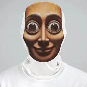 Funny Role Playing Full Face Mask - Breathable Stylish Print Polyester Knit Mask for Parties Events Cycling Halloween Christmas