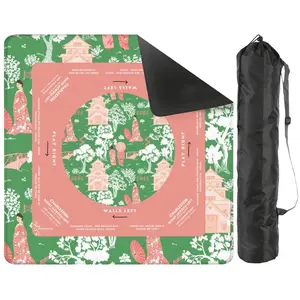 Pink and Green Mahjong Mat 31.5 x 31.5 - For Great Game Night Experience