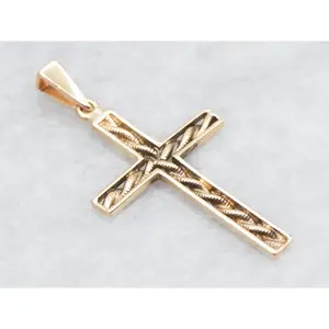 Twisted Openwork Cross Pendant