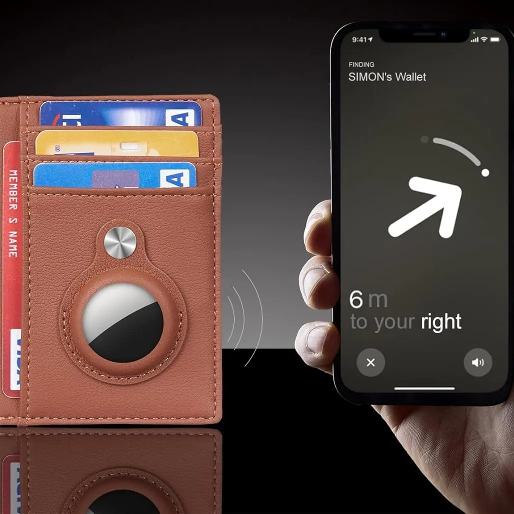 Slim Minimalist Front Pocket Wallet With GPS TRACKER, RFID Blocking Card  Holder Wallet with Gps Tag Holder - TikTok Shop
