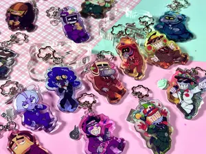 Cartoon Character Acrylic Keychain – Cute Streetwear Style (Main Charm Only, No Extra Charms Included)