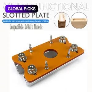 2-in-1 Invisible Fastening Nut Slotting Base, Woodworking Router Cutting Base and Wooden Trimming Tool, Router Hardware Accessories