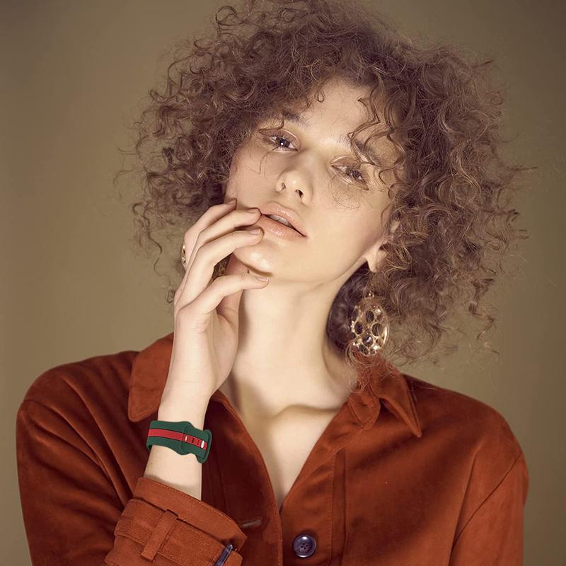 Smartwatch Watch Band for Ultra 49mm, 44mm, 42mm, 38mm, 40mm, 41mm Silicone with Gold Bees, Unisex Design, Wearable Wearable