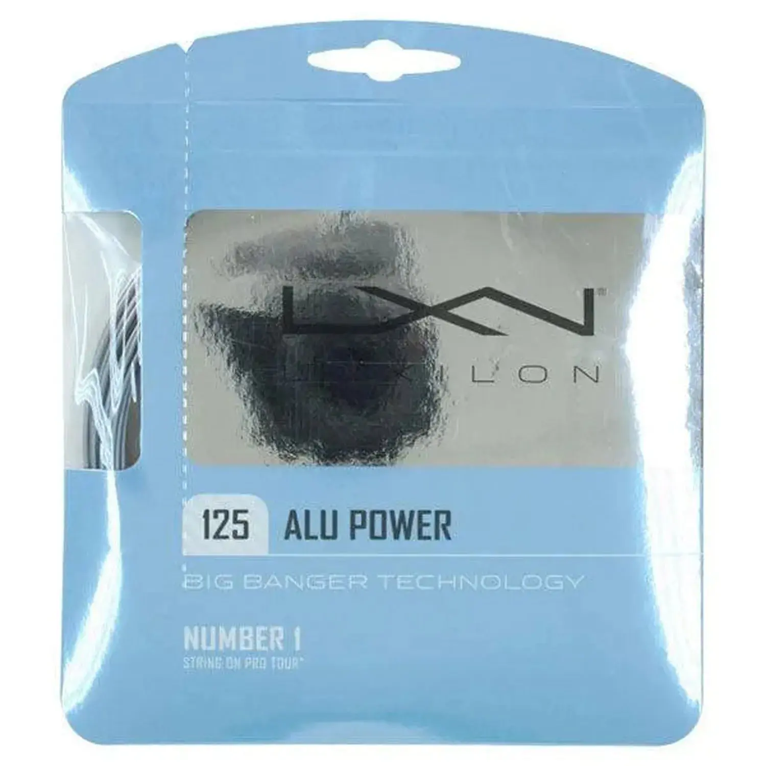 Big Banger ALU Power Badminton String, 125/17G, Silver, Baseline-optimized, Enhanced Durability