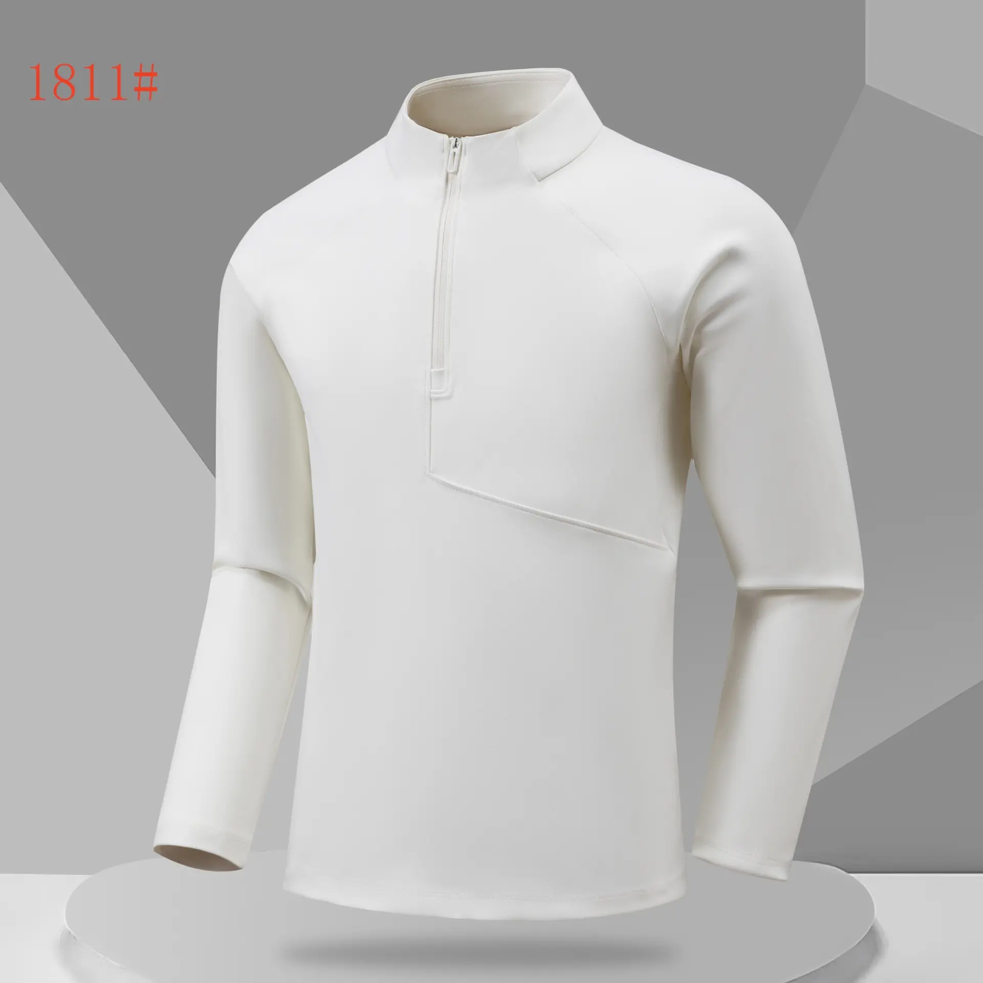 1811 stand up collar half zipper sports