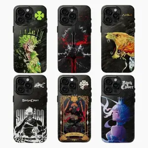 Black Clover Anime Phone Case, Yuno, Liebe, Mereoleona Vermillion, Yami Sukehiro & Noelle Collection Cover Compatible with iPhone X, 11, 12, 13, 14, 15, 16, 17 Plus Pro Promax & SS Galaxy S21-25 Series