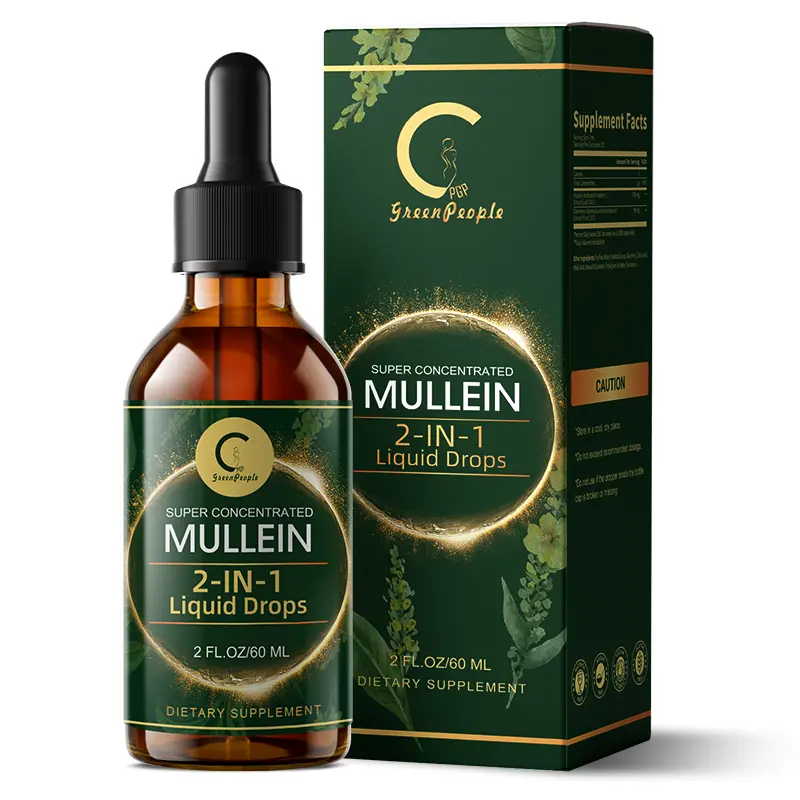 Greenpeople Mullein Leaf & Marshmallow Root Tincture Supplement, Sugar-Free, Gluten-Free Botanical Respiratory Support Liquid Extract, Plant-Based Immune Support, 2 fl oz (30-Day Supply)