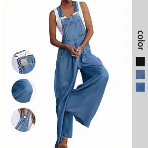 Fashion - Women's Denim Overalls (Size) - Relaxed Fit