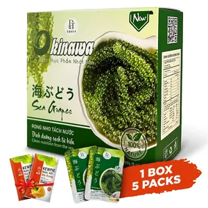 BIG SALE 2026!!!  NAMISO OKINAWA Organic Sea Grapes,Organic Seaweed, Umibudo, Green Caviar, Dehyrated lato, Seagrapes , Superfood - Enhance Health, Boosting Immune System (3.5 Oz (Pack of 5), 1 box)