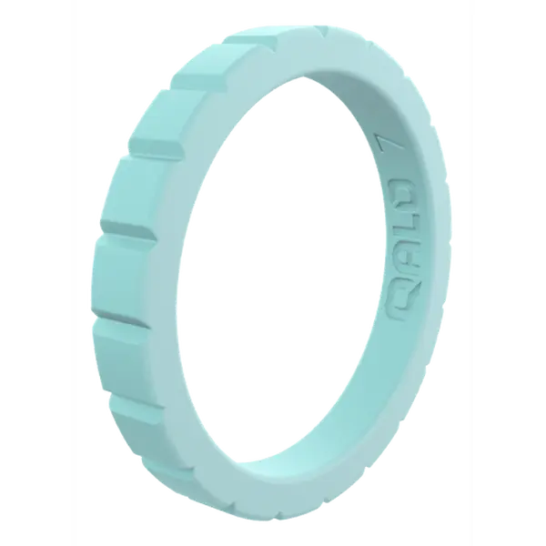 Women's Stackable Step Silicone Stacking Ring Set - Dainty Stack Rings, Daily Wear Female Fashion Costume Jewelry Accessory