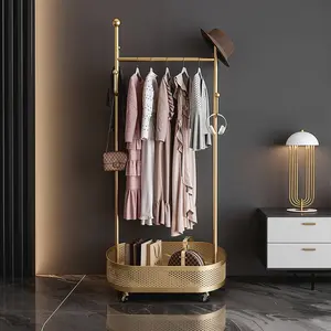 Rolling Clothes Rack with Storage Baskets & Wheels Freestanding Design for Easy Mobility Versatile Placement Space Saving Garment Organizer Room Decor Ideas Room Makeover Furniture on a Budget for Bedroom