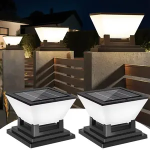 Outdoor Solar Post Cap Light, 3 Sizes (4.13/5.9/7.87 Inches), Waterproof Fence Post Light, Garden Patio LED Solar Lawn Lamp, Solar Post Lights