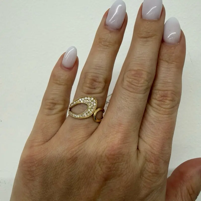 14k Fashion Diamond Ring, Size 6