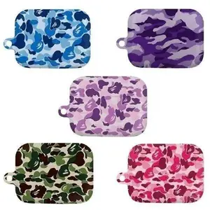 Colorful Streetwear Monkey Camo AirPods Case – Urban Ape Head Camouflage Protective Cover for AirPods Gen 1 2 3 4 & Pro 1 2, Trendy Fashion Gift