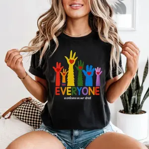 Everyone Is Welcome On Our Street Shirt, Pride Month Sublimation for T-shirts, Gift for Men and Woman