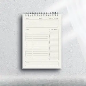 A5 Daily Planner Notebook, Spiral Bound Planner, 1 Count Time Self Disciplined Cardbook, Student Study Week Schedule Notebook, Weekly Planner, Office Stationery & Supplies