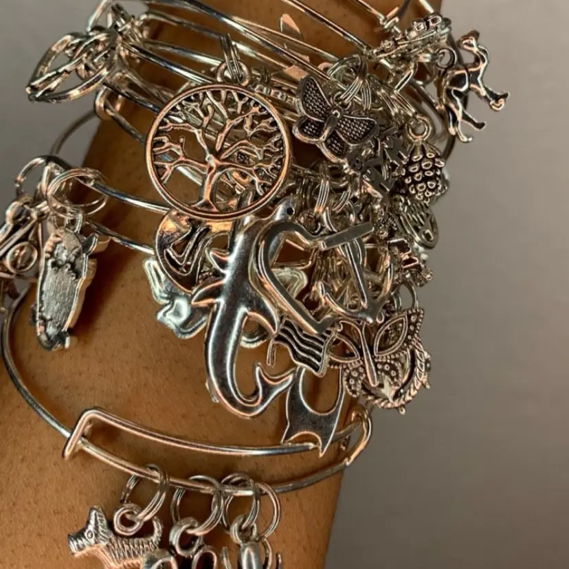 All over sliver Bangles