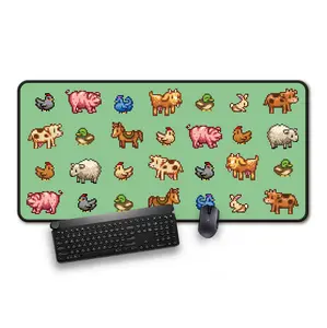 Stardew Animals Mousepad - Extra Large, Anti-Slip Rubber Base, Gaming Mousepad Design Extended Mousepad Office Desk Accessories