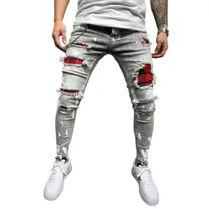 Men’sRippedJeans,FitStraightLegDistressedFashionDenimPantsforSpringFall
