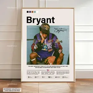 Kobe Bryant Poster, Basketball Print, Basketball Legend Decor, Sports Artwork, Kobe Wall Art, Iconic Posters, Icon