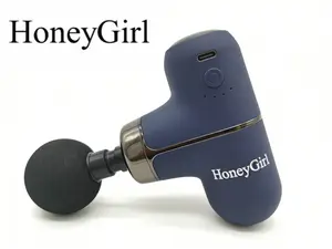 HoneyGirl Massage sticks Deep Tissue Percussion Massager, Handheld Muscle Massage Gun with Round Massage Head, USB Rechargeable Cordless Body Massager for Muscle Relaxation and Recovery