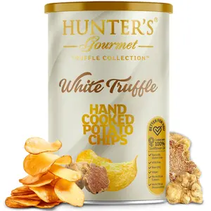 Gourmet Truffle Chips| HandCut| No Artificial Colors| Dairy Lactose Free| Premium Packaging| MSGFree| White Truffle| Vegan Chips| 1| 150g