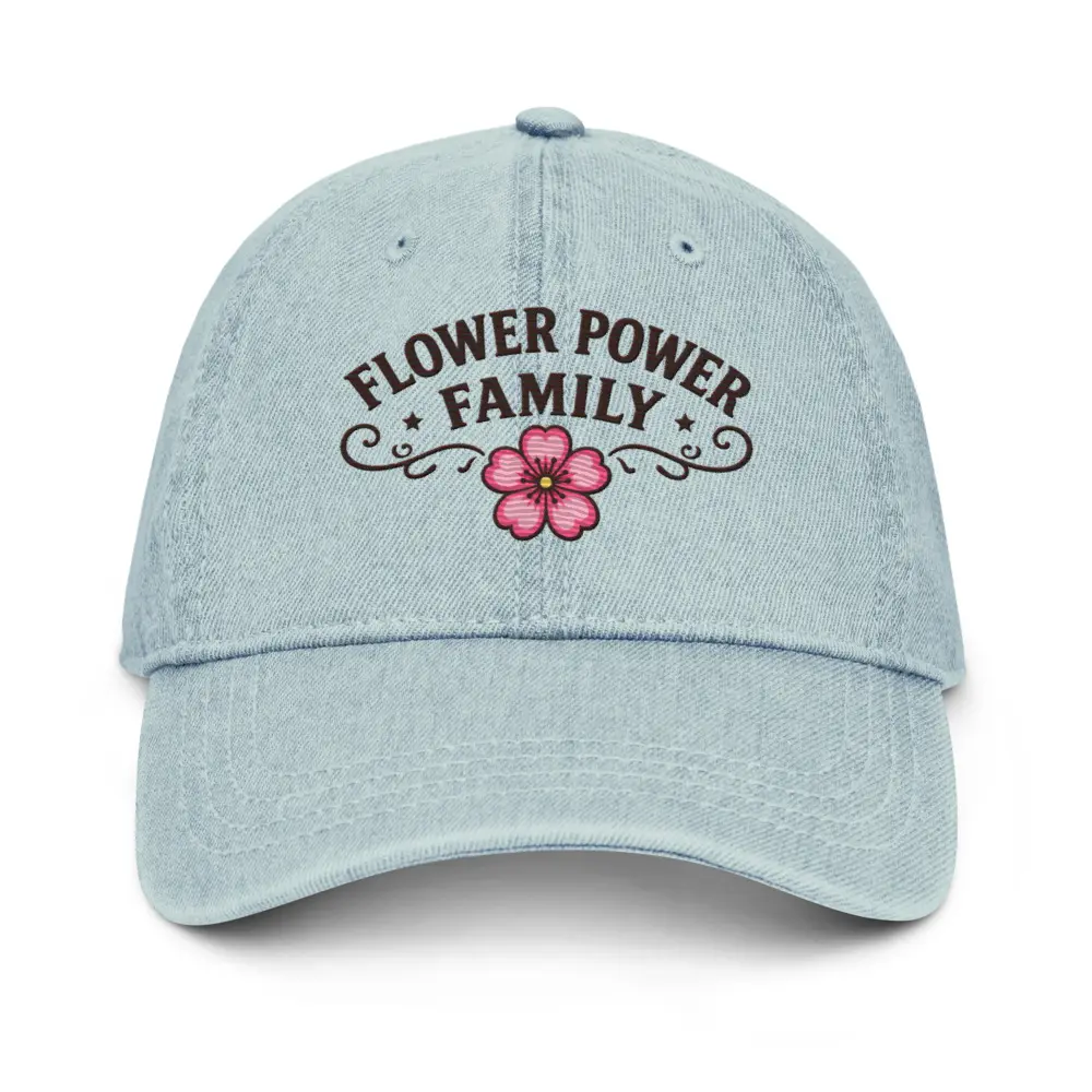 @jenn.vides "Flower Power Family" Denim Hat by JennRN | Official Creator Merch
