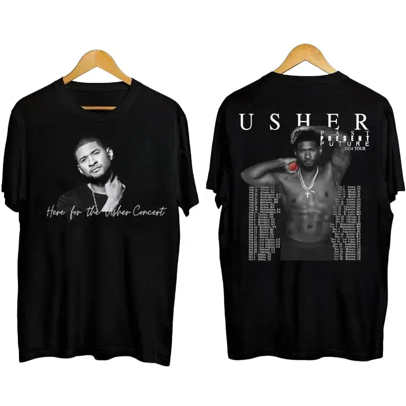 2024 Usher Past Present Future Tour Shirt, Usher Concert 2024 Shirt, Usher Fan Gift, Usher Graphic Shirt, Usher Merch, Usher 90s Vintage Tee