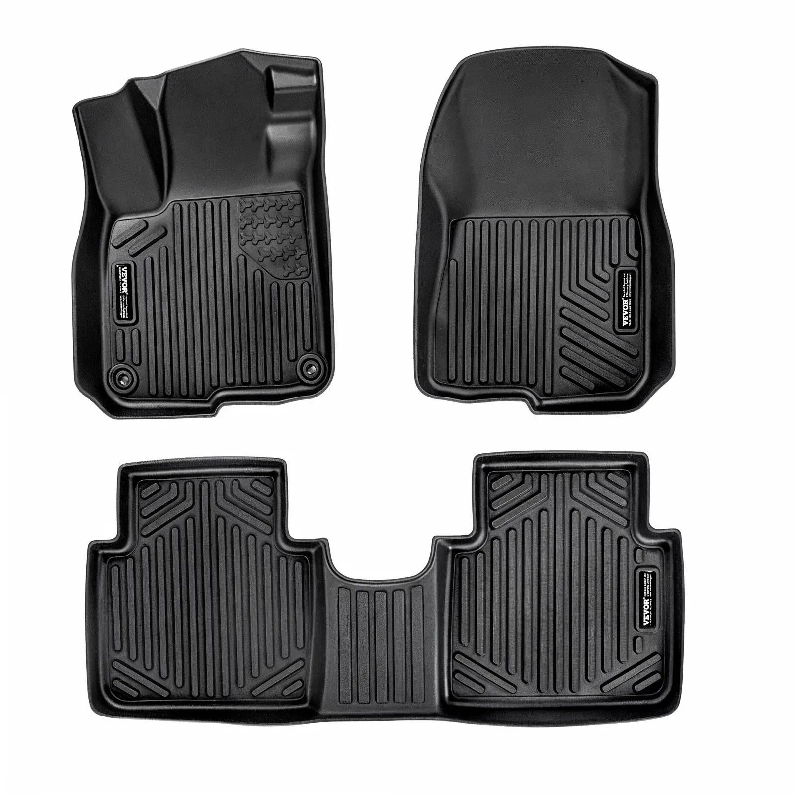 【Summerfinds】VEVOR Automotive Floor MatsFits for Honda CR-V (Hybrid Models) 2017-20223 pcs Front and 2nd Row LinersAll Weather Custom Fit TPE Vehicle Floor MatsEasy to Clean Floor Liners for SUVBlack