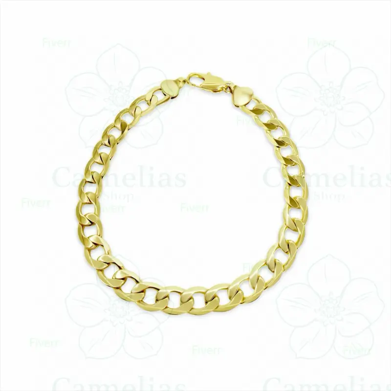 Men’s Gold Plated Cod Bracelet 9.5 Inches  for Stylish Accessor Code: BRA6561