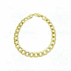 Men’s Gold Plated Cod Bracelet 9.5 Inches  for Stylish Accessor Code: BRA6561