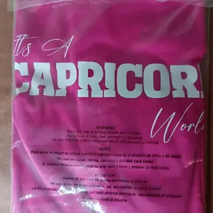 It's A Capricorn World Unisex T-Shirts - Pink Design, No Smoking, Alcohol or Drugs, Suitable for All Ages