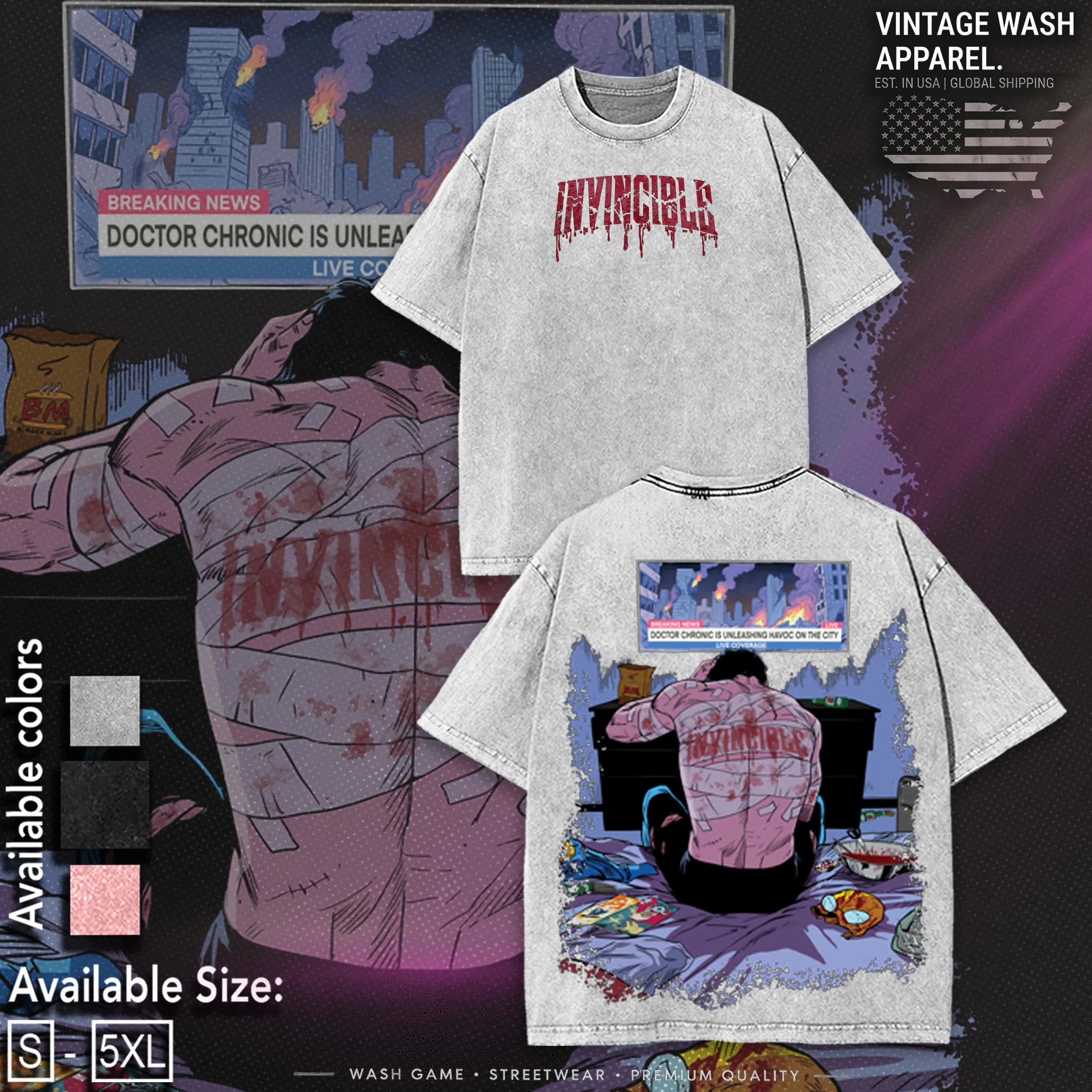 Invincible Story T-Shirt, Mark Grayson Graphic Tee, Invincible Season 4 Inspired Shirt, Vintage Cotton Streetwear, Hoodie Sweatshirt Tank Top