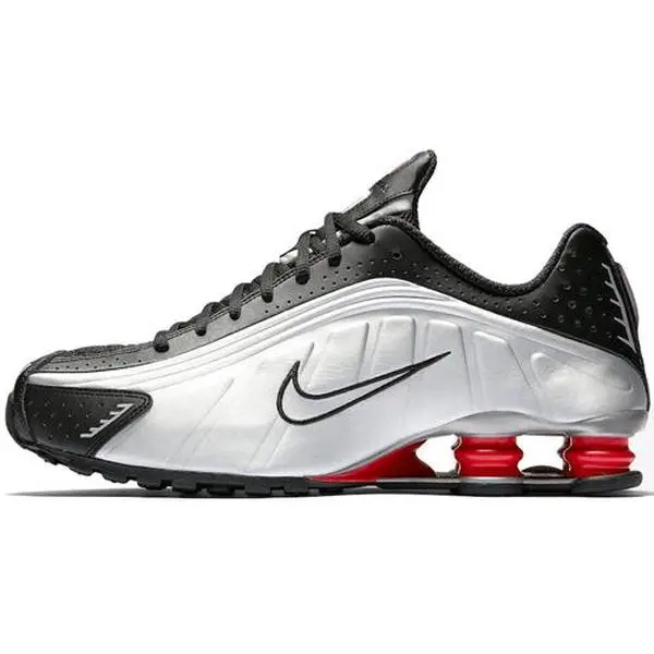 Nike Shox R4 OG Black Metallic Silver Low Top Commuter Running Shoes Unisex BV1111-008