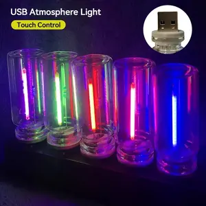 Retro LED Edison Bulb Night Light Camping Incandescent Decorative LED Lighting Retro USB LED Filament Touch Dimming Bulb 5V light, Mobile, Adjustable USB-Powered Lamp