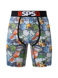 Men's Fashion Geometric Print Underwear Set, Comfortable Breathable Gym Shorts, Swimwear Shorts, Sweat-Wicking Swimming Trunks, All-Season Wear