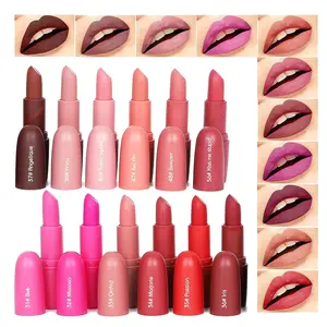 MISS ROSE Matte Lipstick Set for Women -12-Piece Long Lasting Waterproof Lip Stick Makeup with Smooth Highly Pigmented Color Shades - Ideal Gift Sets for Women