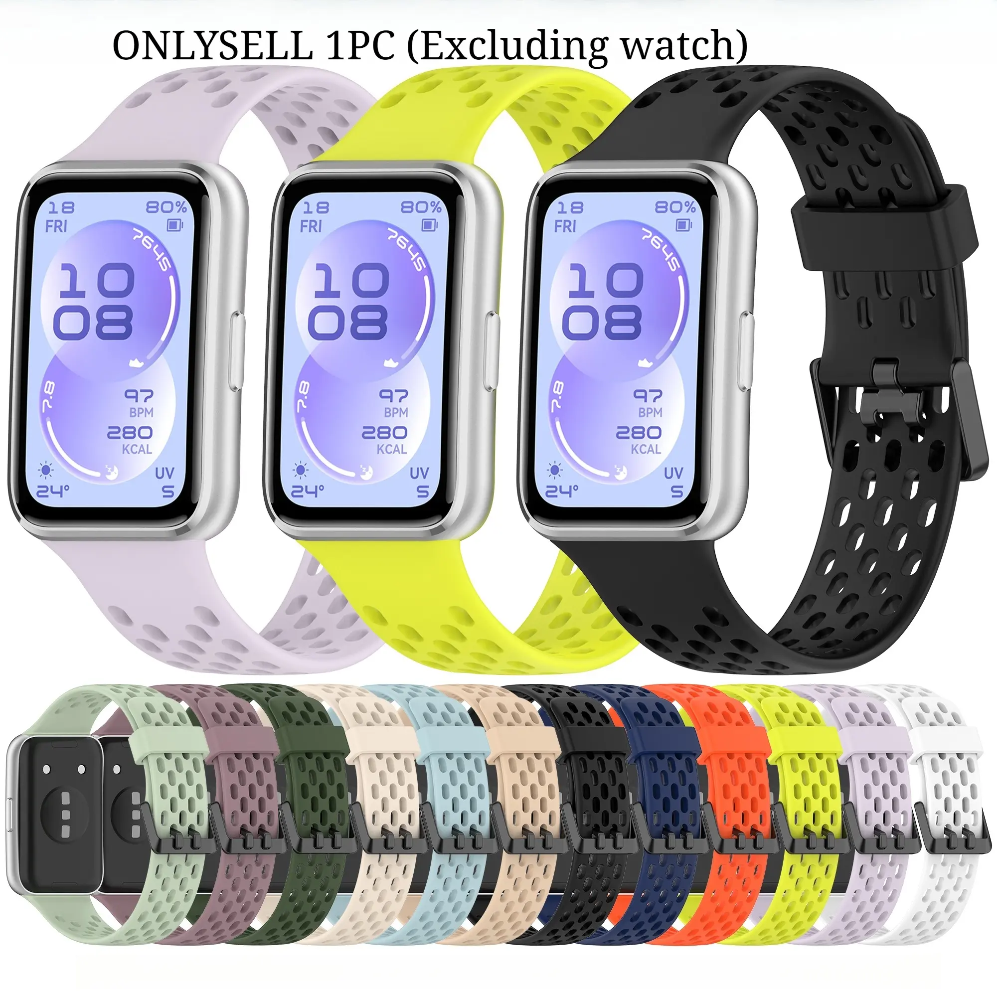 1 Pcs Breathable Sports Watch Strap Replacement Band For Huawei Band 11 / Band 11 Pro Smart Bracelet Accessories (Excluding Watch)