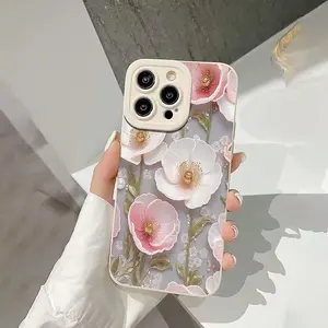 Floral Pattern Phone Case, Anti-drop Cellphone Protective Case, Total Protective Shockproof Mobile Phone Cover Compatible with iPhone