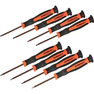 8 in 1 Small Torx Screwdriver Set with T3 T4 T5 T6 T7 T8 T9 T10 Torx Security Bits,Complete Star Repair Kit for Apple,Macbook,Mac mini,Xbox one, Xbox360,PS3,PS4,PS5,Computer and Pocket Knives
