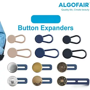 ALGOFAIR 12-Pack Jeans Waist Button Extender Set - 2 Sizes, No Sewing, 1-1.8 in Instant Waistband Extension for Men’s Jeans, Trousers, Shirts