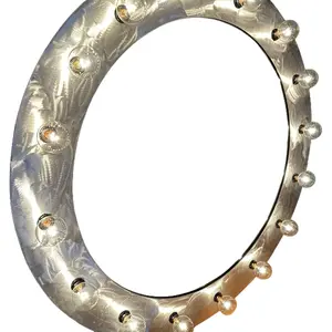 Round Hollywood Lighted Mirror Makeup Decor Elegant Room