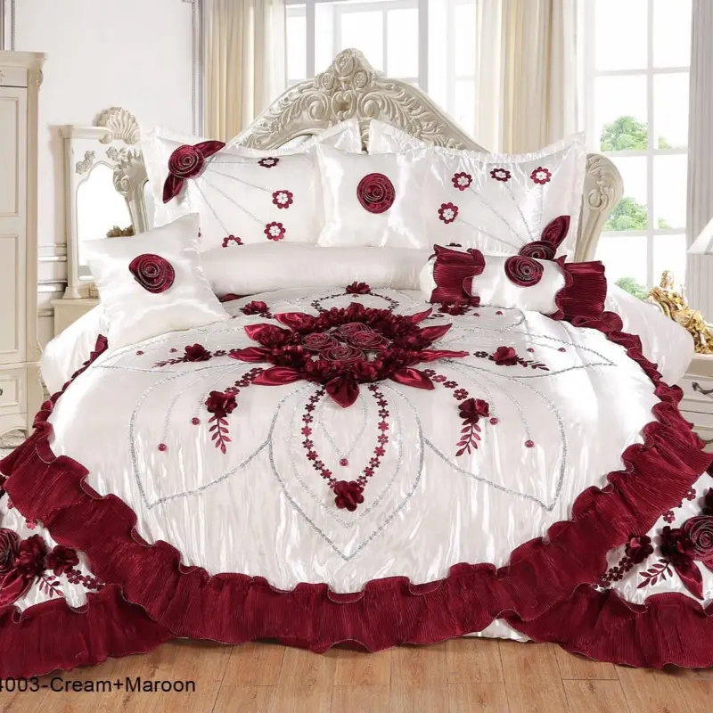 6 pc Set Wedding Comforter - Includes 6 Pieces for Comfortable Home Decor all-season bedding