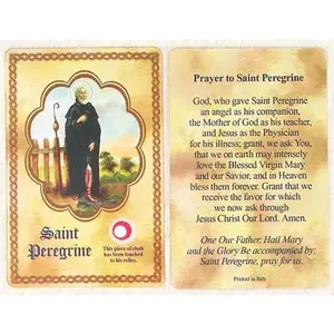 St. Peregrine Relic Prayer Card – A Powerful Symbol of Healing and Hope