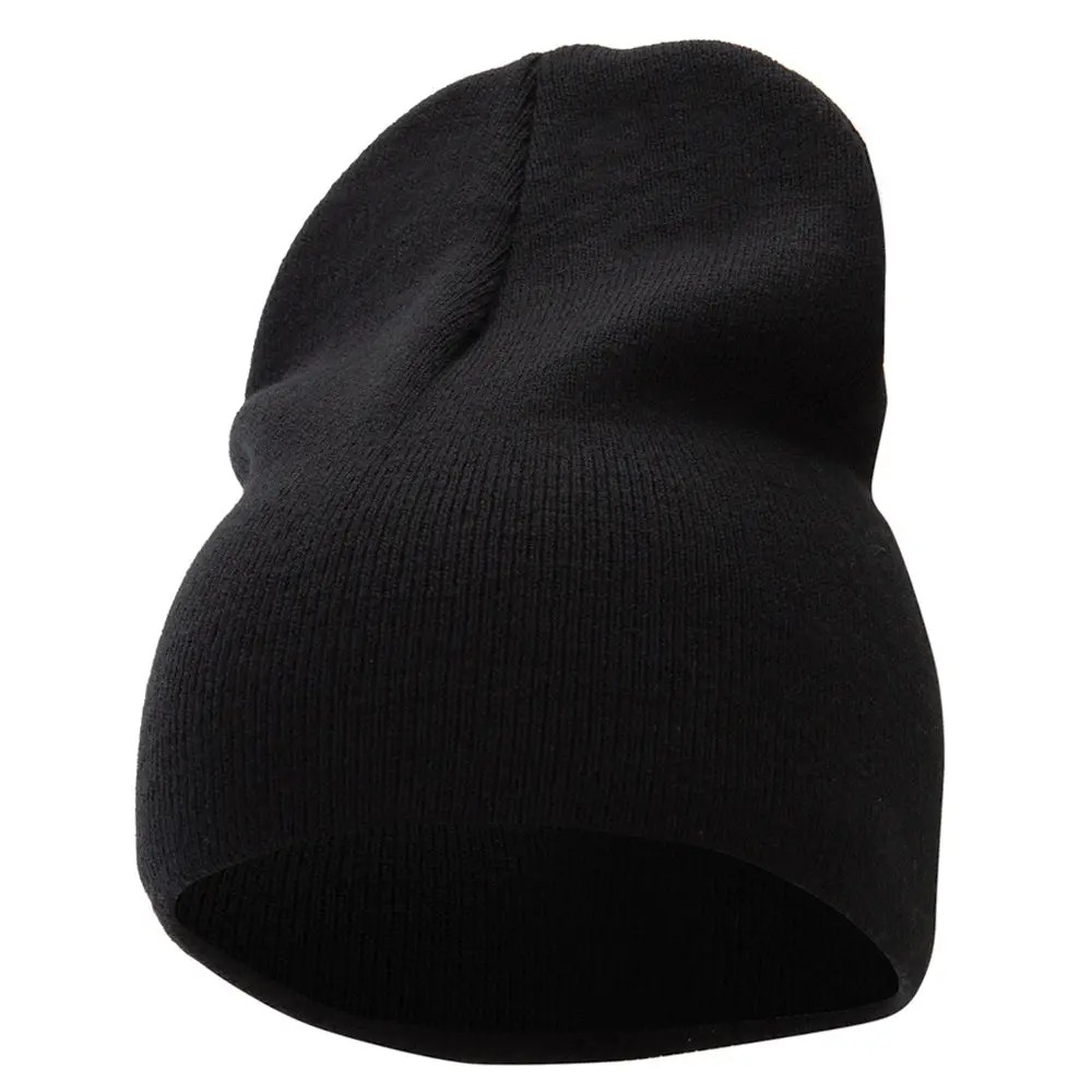 8 Inch Solid Knit Short Beanie Made in USA 8 Inch Solid Knit Short Beanie Made in USA