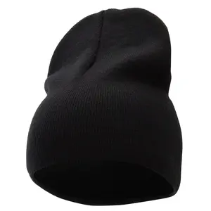 8 Inch Solid Knit Short Beanie Made in USA 8 Inch Solid Knit Short Beanie Made in USA