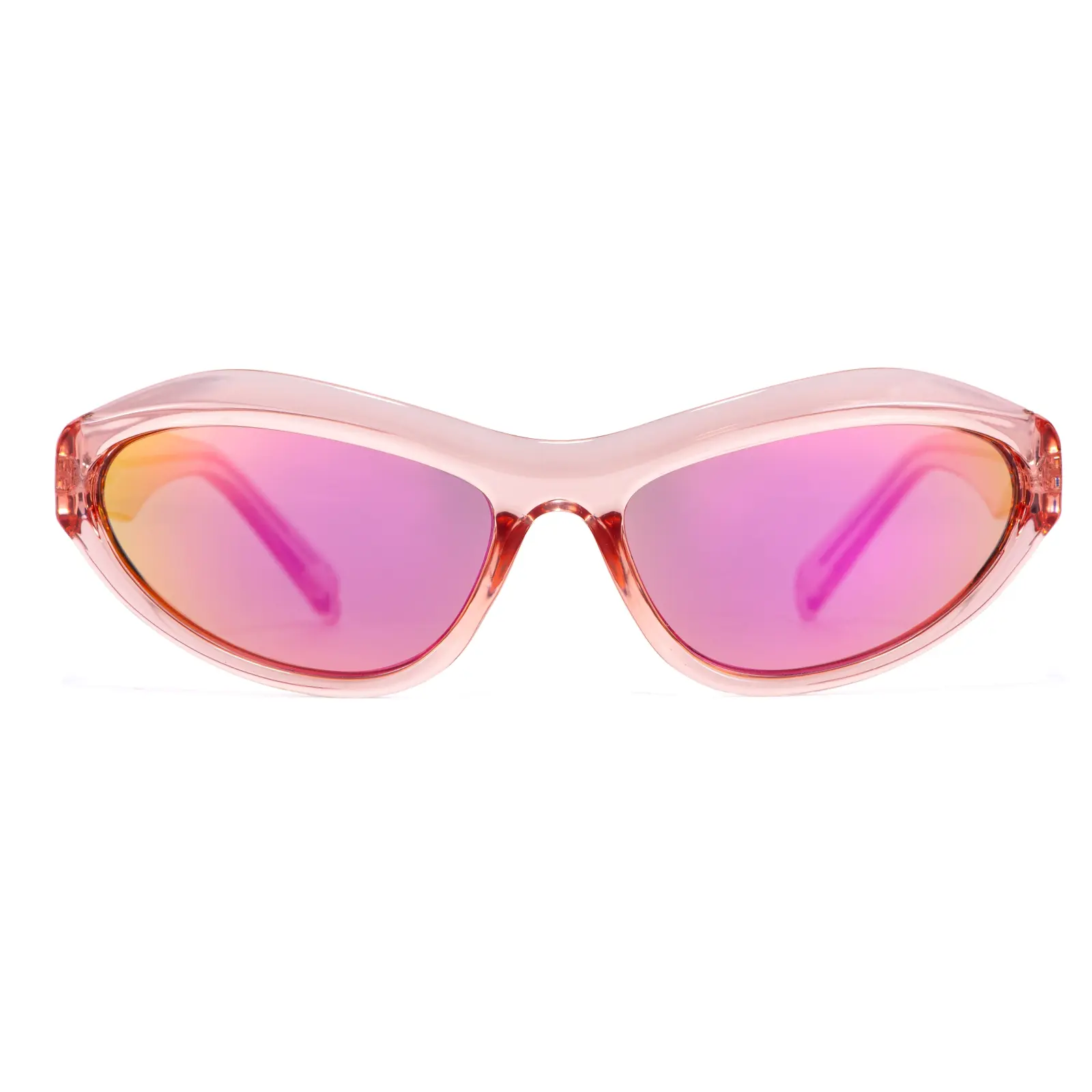 innsol Wraparound Y2K Sunglasses for Women, Techwear Streetwear Upswept Cat Eye Shades UV400 for Small Faces